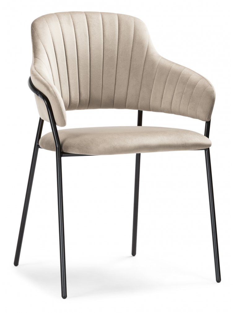 Стул на металлокаркасе Инклес дымчатый / черный глянец