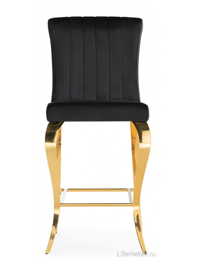 Полубарный стул Joan black / gold
