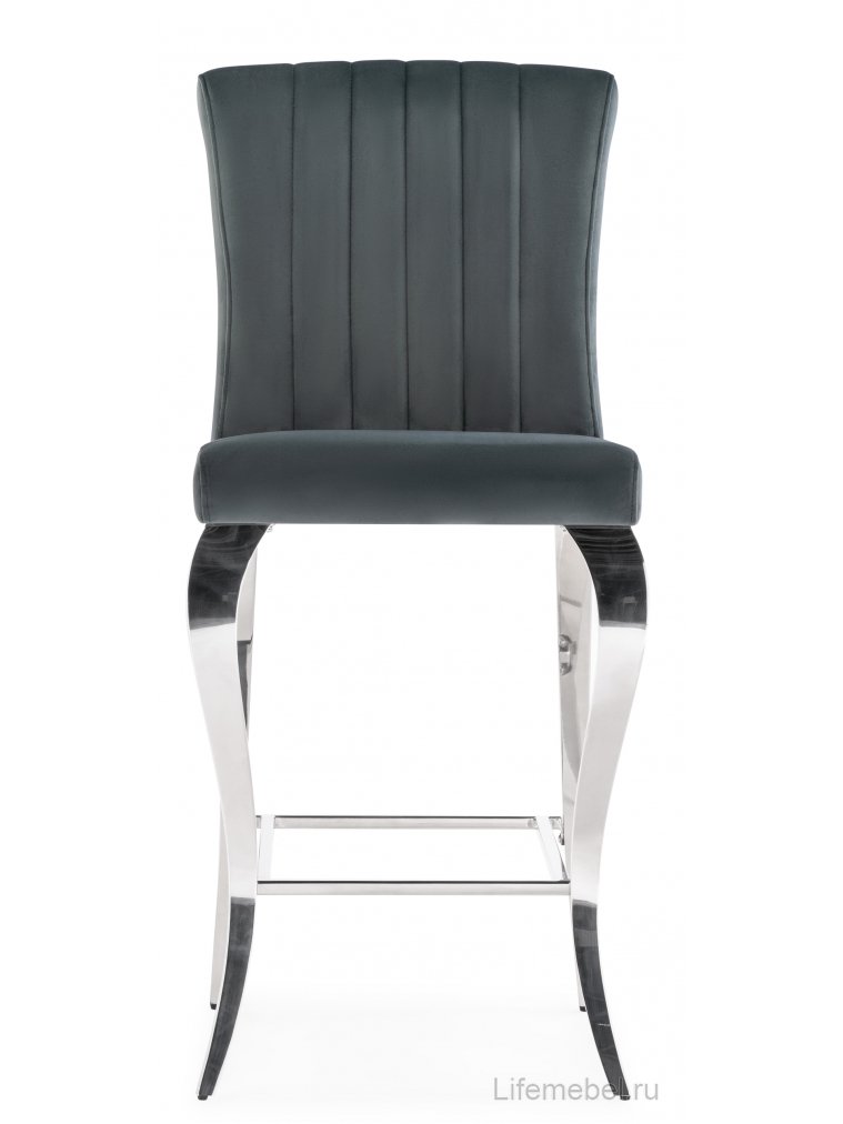 Полубарный стул Joan dark grey / steel
