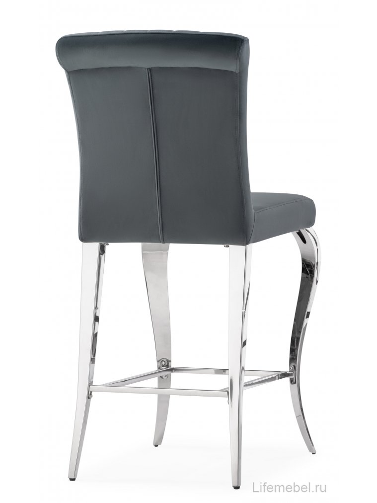 Полубарный стул Joan dark grey / steel