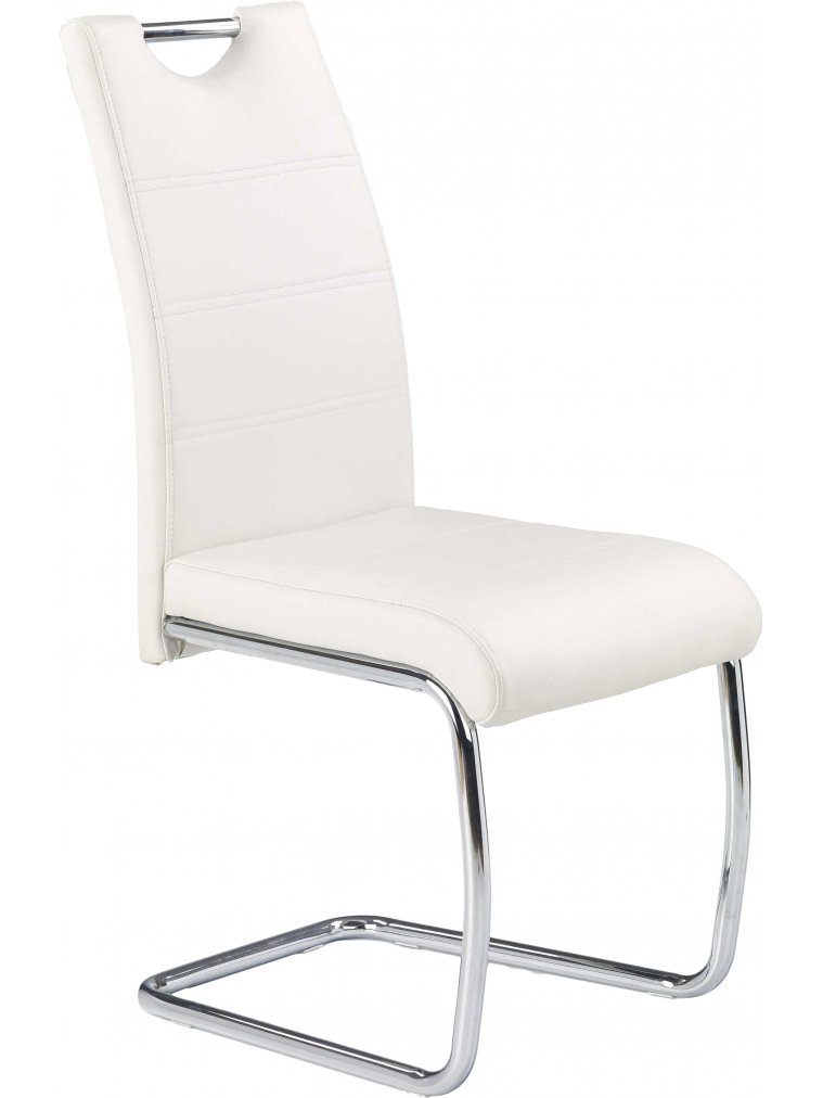 Стул на металлокаркасе K211 белый / хром
