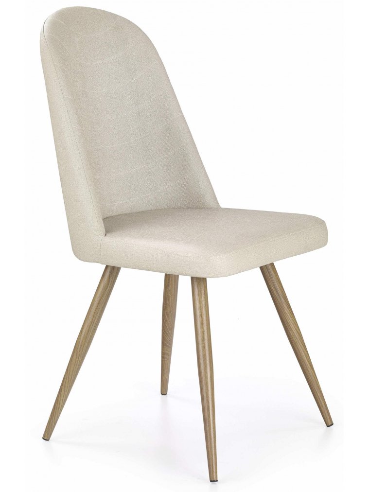 Стул на металлокаркасе K214 кремовый / дуб медовый