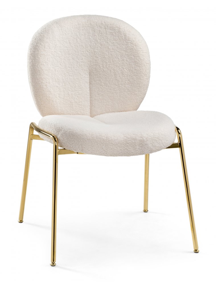 Стул на металлокаркасе Kalipso 1 white / gold