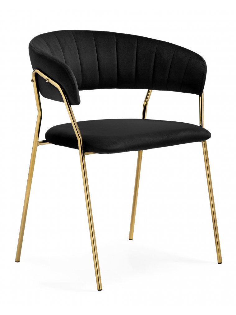Стул на металлокаркасе Kamelia 1 black / gold