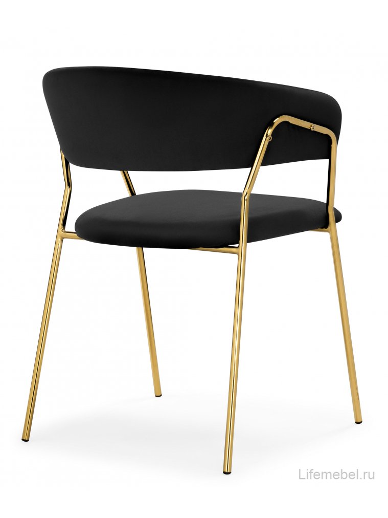 Стул на металлокаркасе Kamelia 1 black / gold