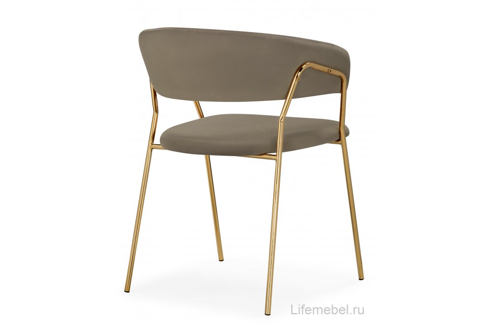 Стул на металлокаркасе Kamelia 1 cappuccino / gold