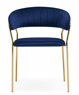 Стул-кресло Kamelia 1 dark blue / gold