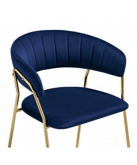 Стул-кресло Kamelia 1 dark blue / gold