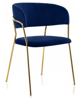 Стул-кресло Kamelia 1 dark blue / gold