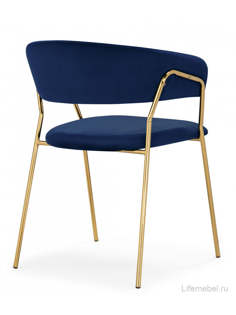 Стул на металлокаркасе Kamelia 1 dark blue / gold