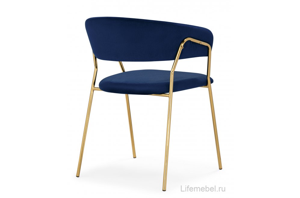 Стул на металлокаркасе Kamelia 1 dark blue / gold