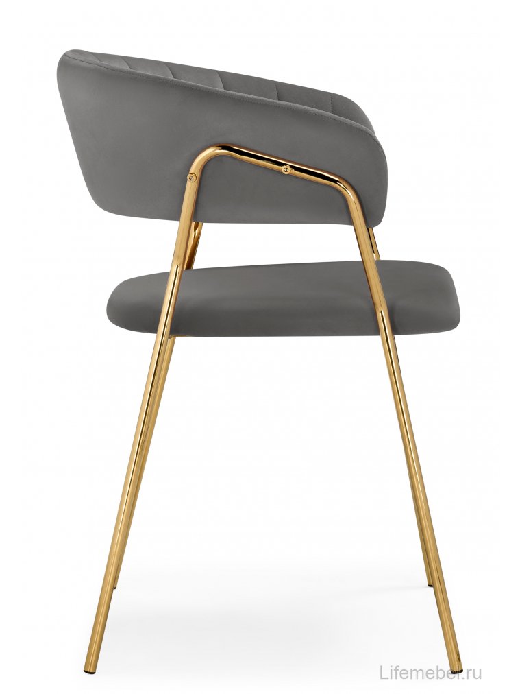 Стул на металлокаркасе Kamelia 1 dark gray / gold
