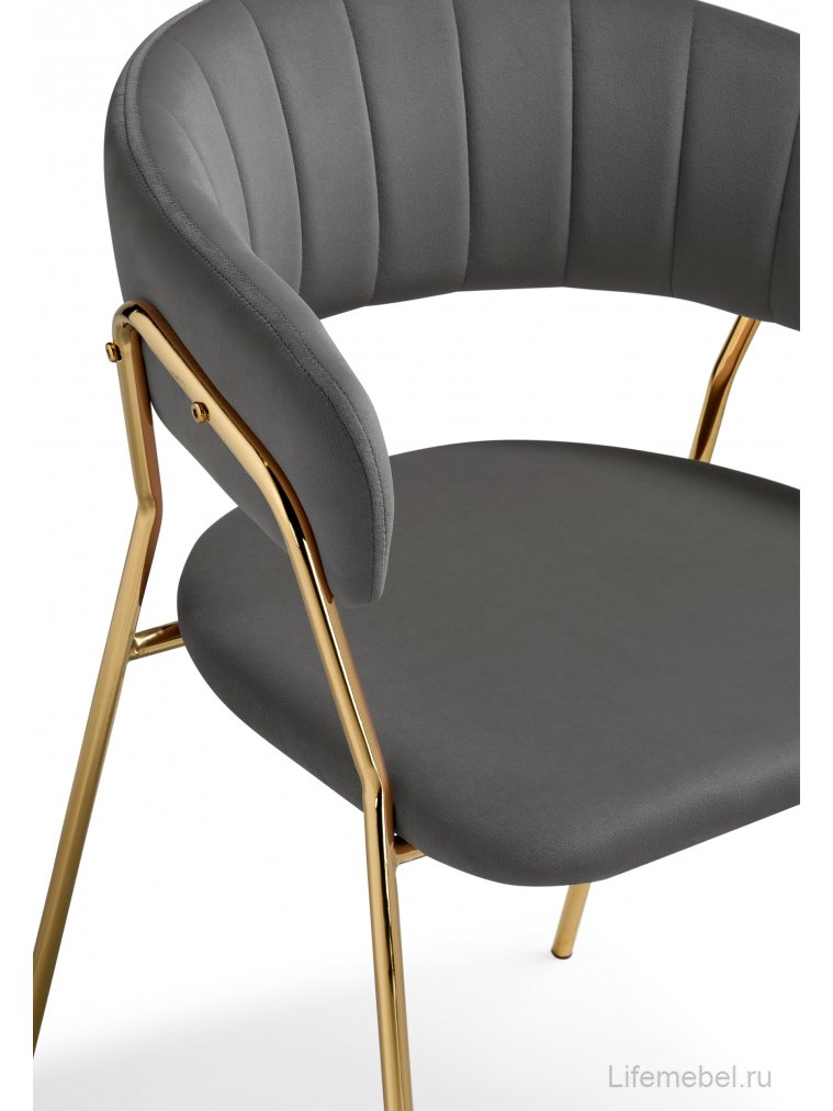 Стул на металлокаркасе Kamelia 1 dark gray / gold