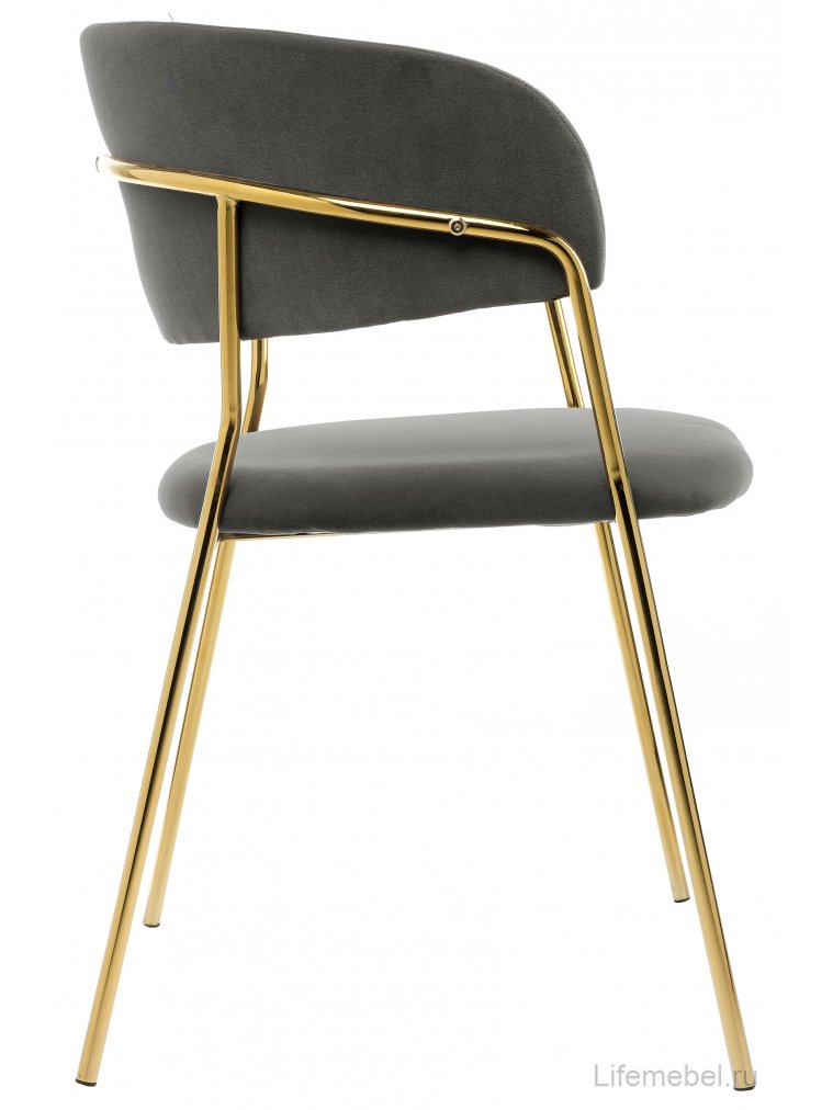 Стул на металлокаркасе Kamelia темно-серый / золотой