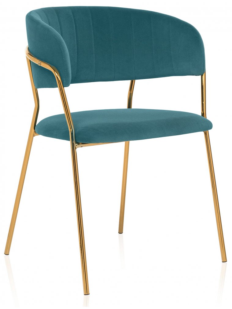 Стул на металлокаркасе Kamelia green / gold