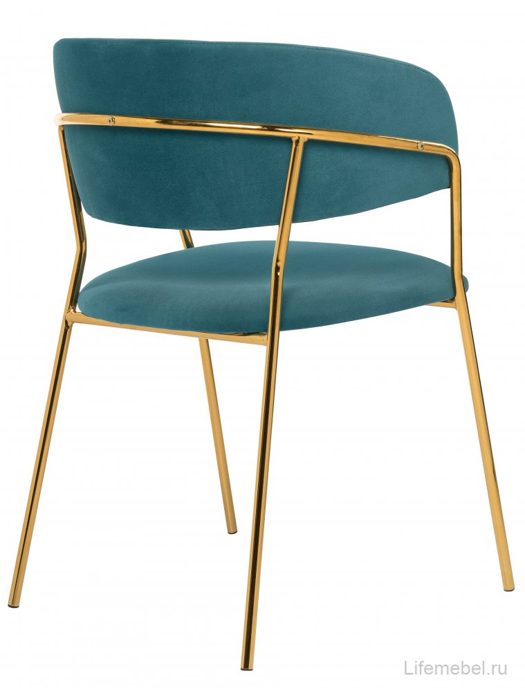 Стул на металлокаркасе Kamelia green / gold