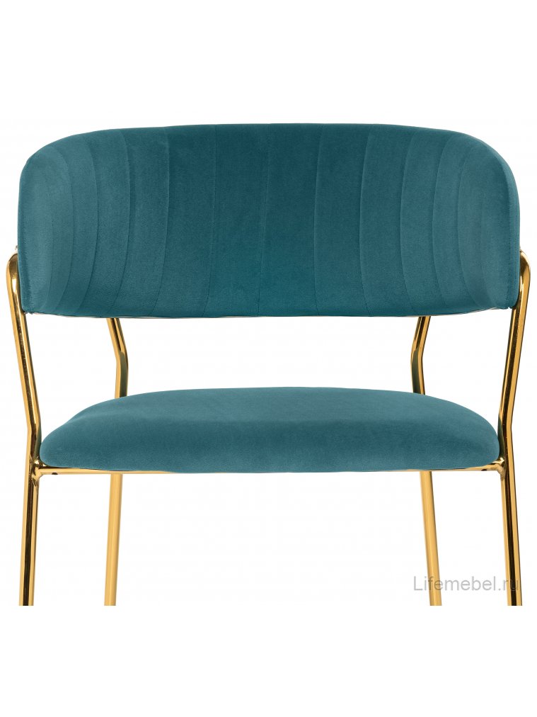 Стул на металлокаркасе Kamelia green / gold