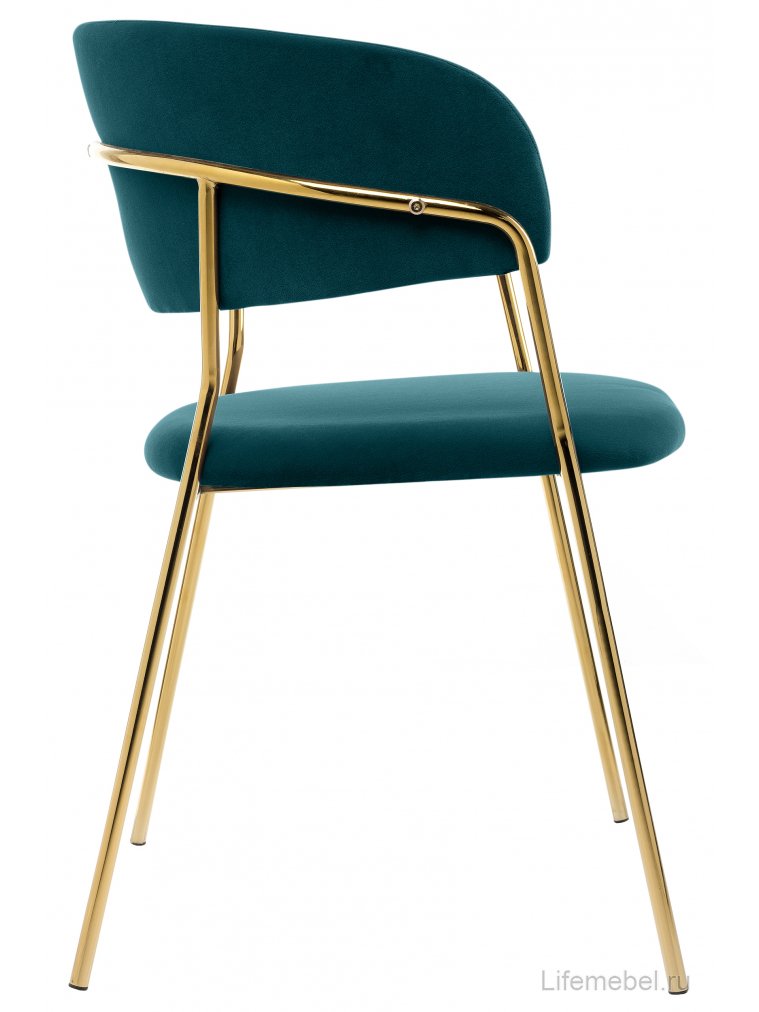 Стул на металлокаркасе Kamelia зеленый / золото