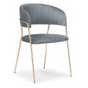 серый велюр / золото