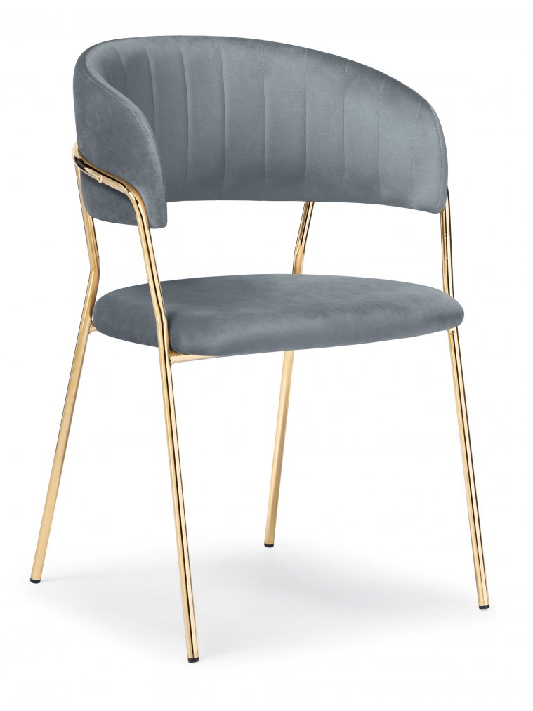 Стул на металлокаркасе Kamelia gold / gray