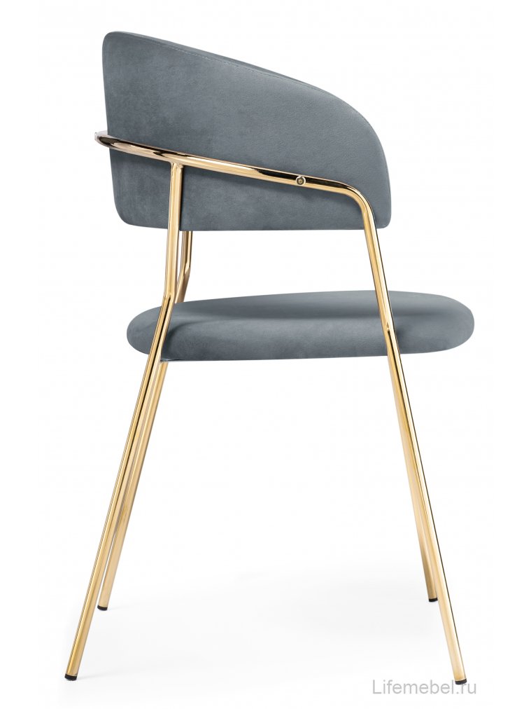Стул на металлокаркасе Kamelia gold / gray