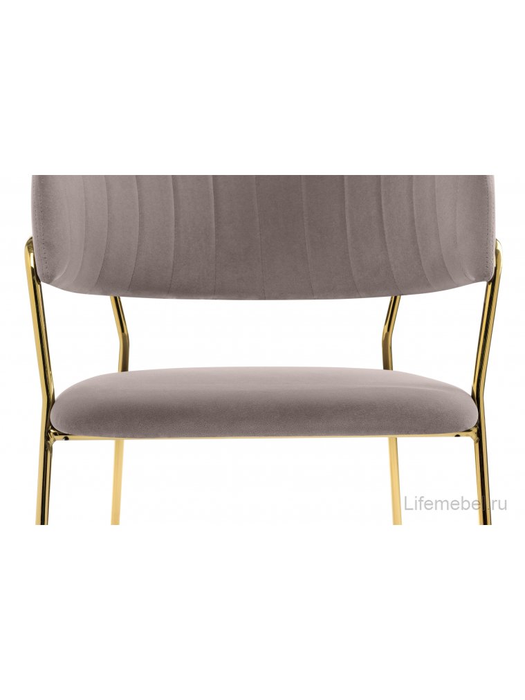 Стул на металлокаркасе Kamelia светло-фиолетовый / золотой