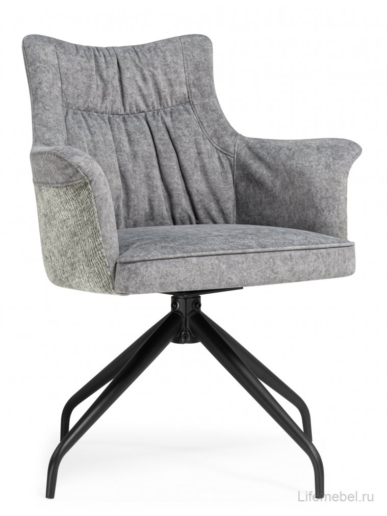 Стул на металлокаркасе Kaser 360 крутящийся grey / black