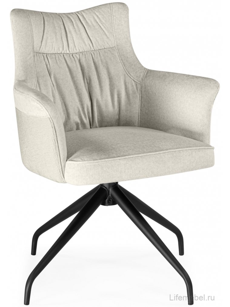 Стул на металлокаркасе Kaser 360 крутящийся ivory / black
