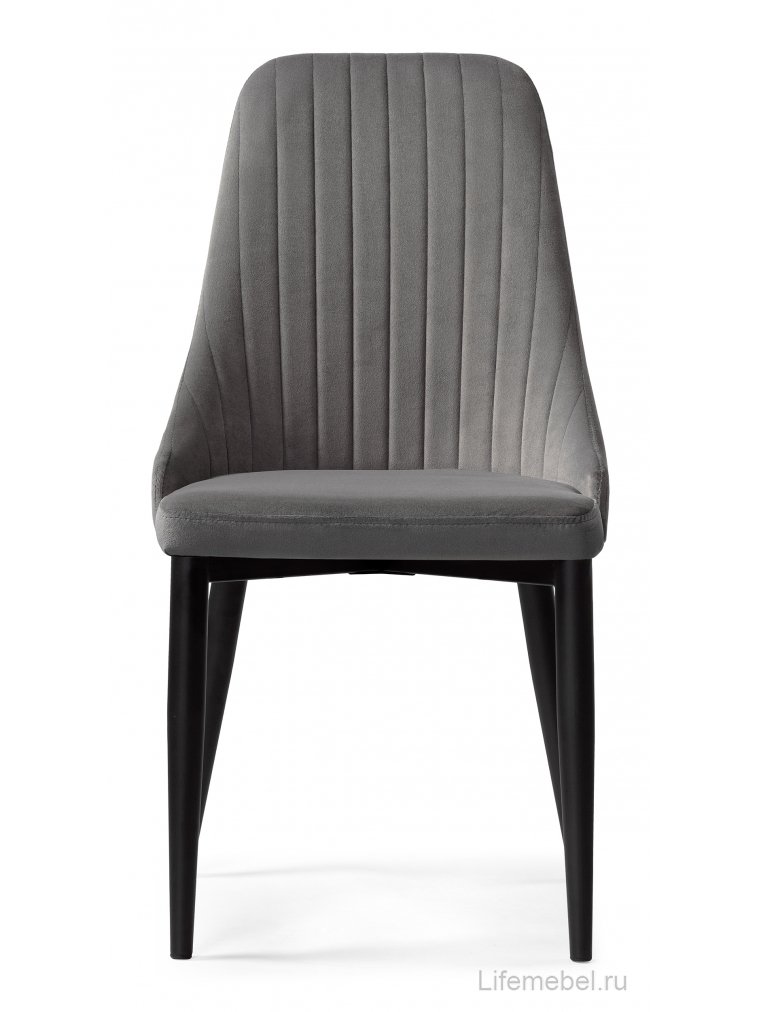 Стул на металлокаркасе Kora dark gray / black