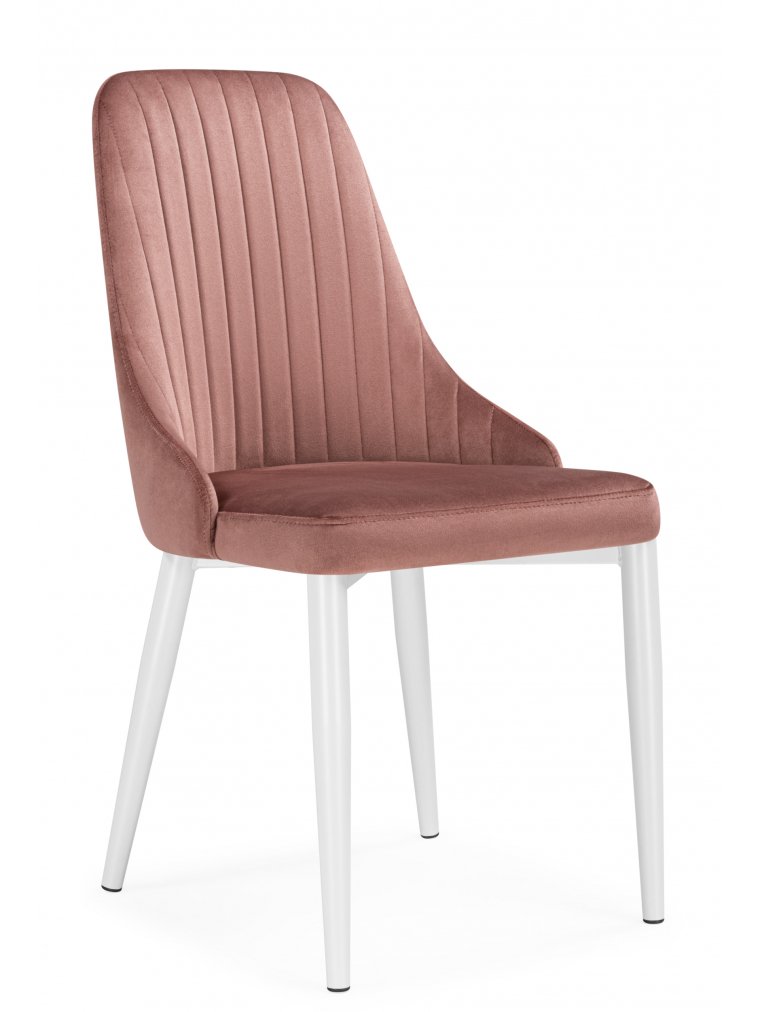 Стул на металлокаркасе Kora dark pink / white
