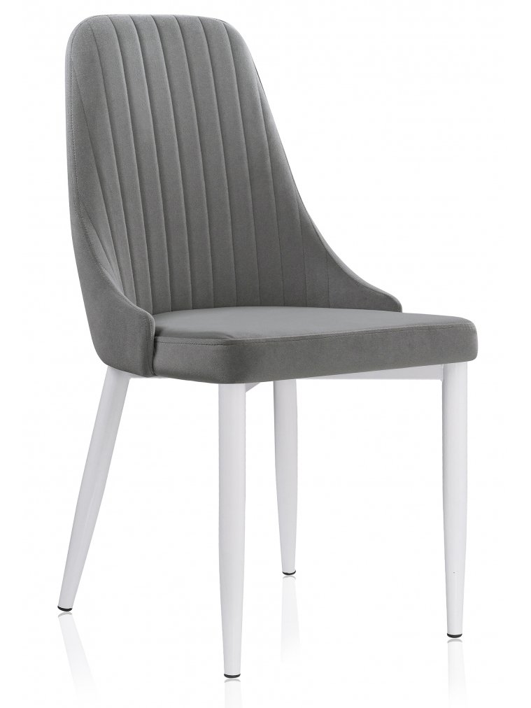 Стул на металлокаркасе Kora gray new / white