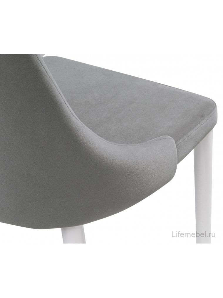 Стул на металлокаркасе Kora gray new / white