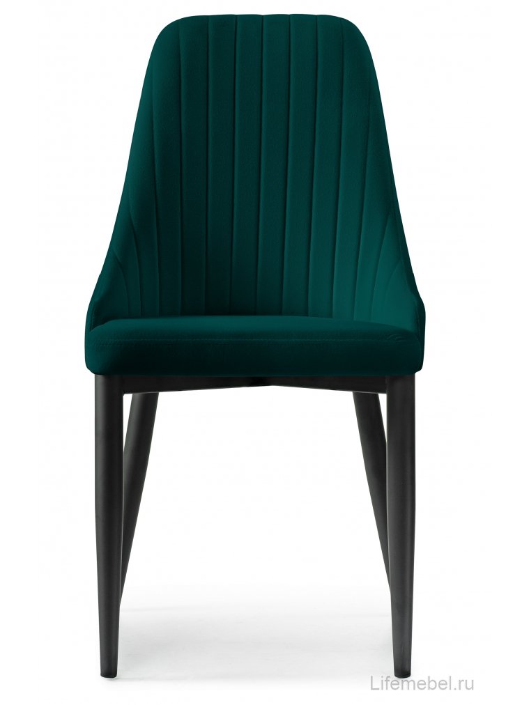 Стул на металлокаркасе Kora green / black