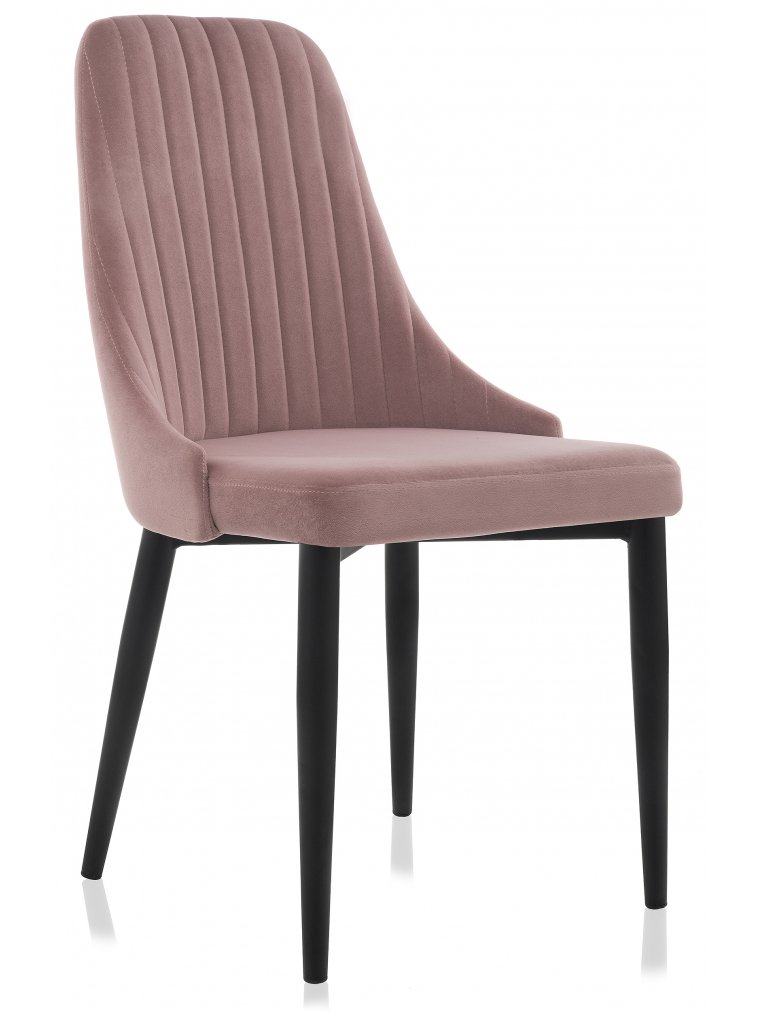 Стул на металлокаркасе Kora light purple / black