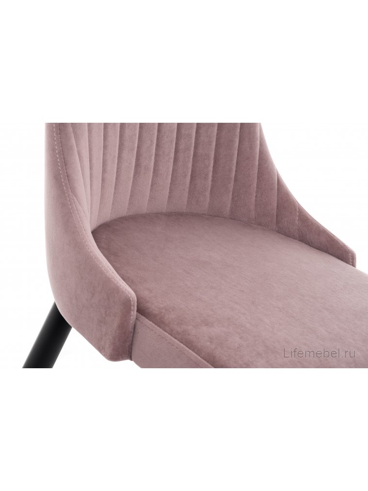 Стул на металлокаркасе Kora light purple / black