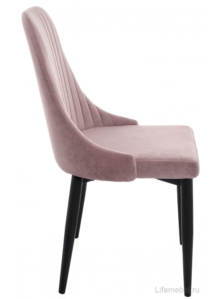 Стул на металлокаркасе Kora light purple / black