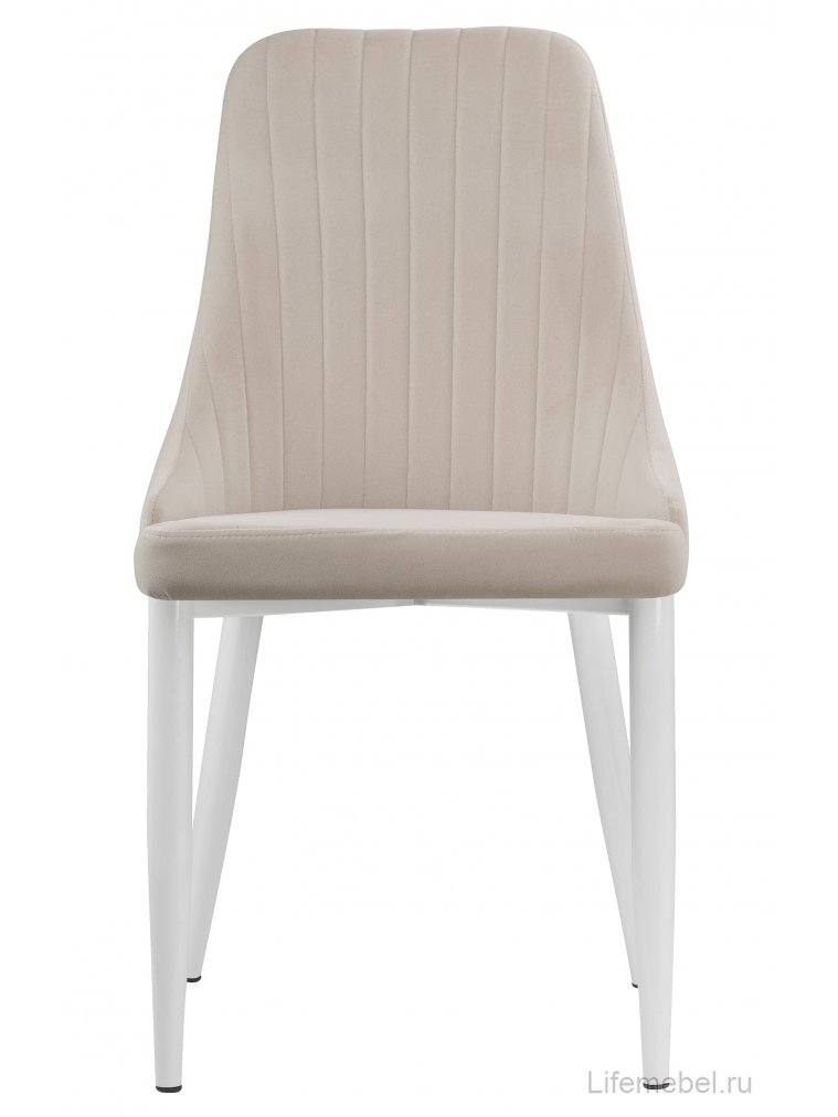 Стул на металлокаркасе Kora white / beige
