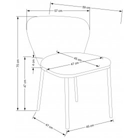 Стул на металлокаркасе K518