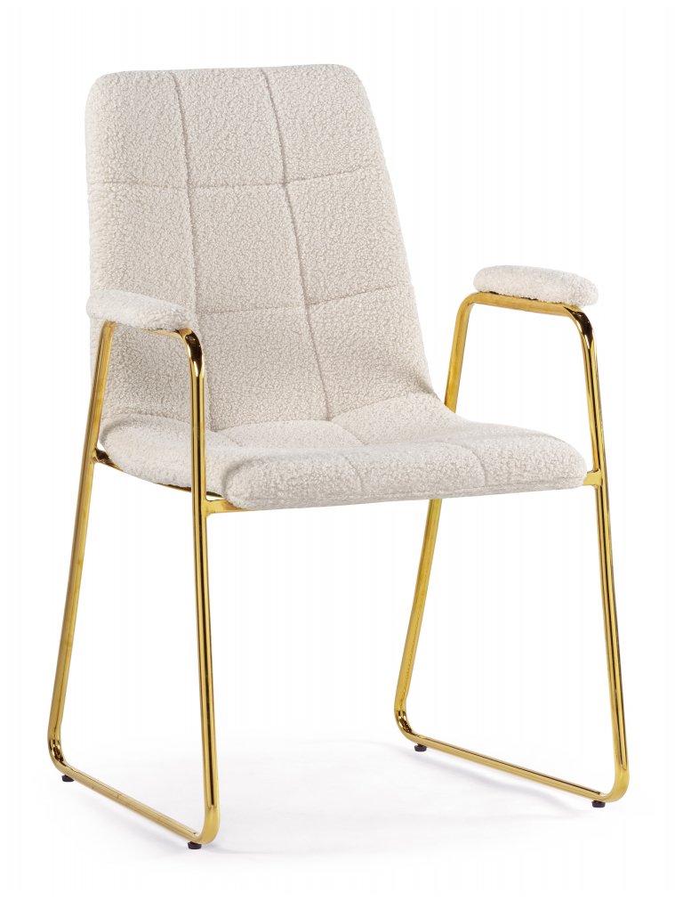 Стул на металлокаркасе Lana white / gold