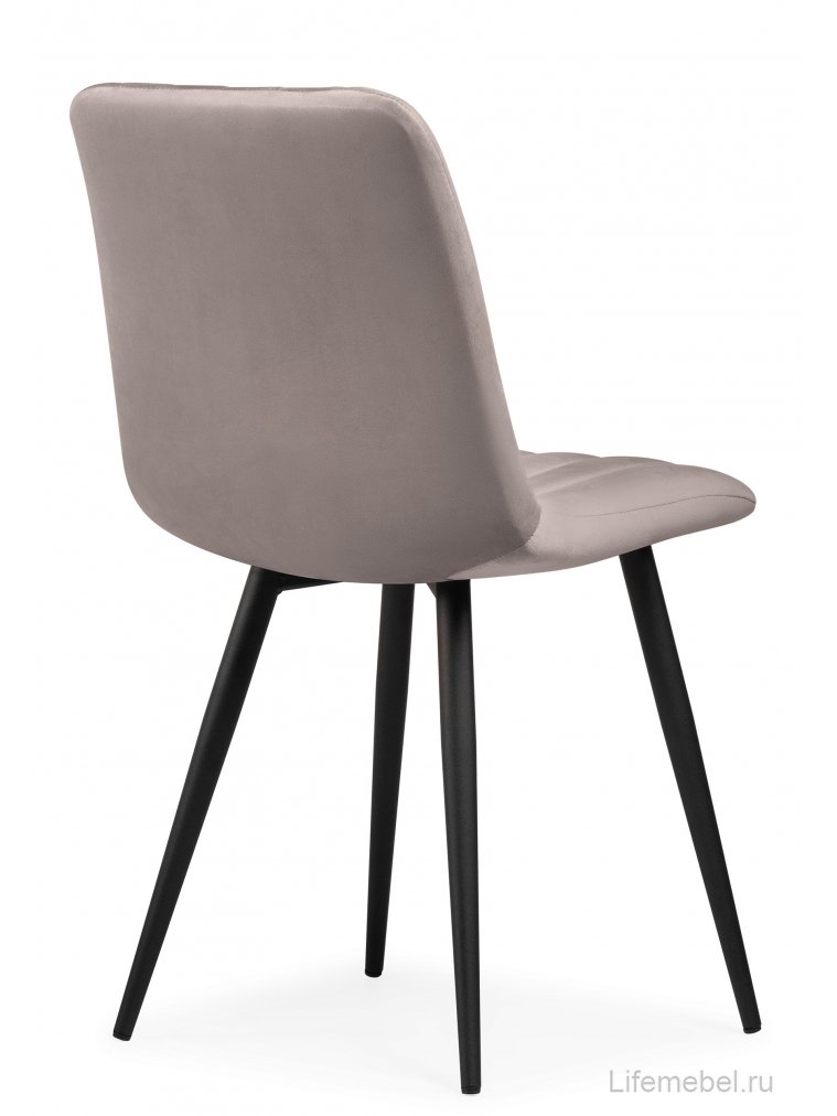 Стул на металлокаркасе Лайн латте / черный