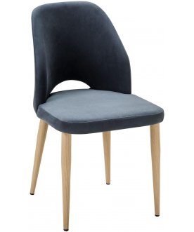 Стул на металлокаркасе Ledger diag grey / натуральный дуб