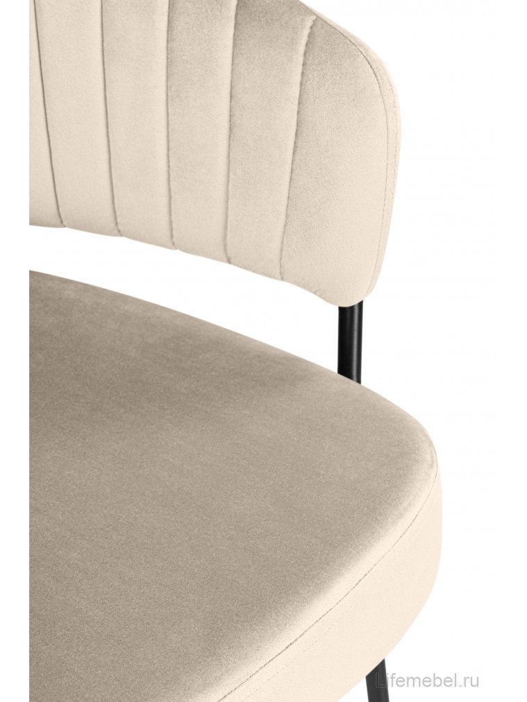 Стул на металлокаркасе Лео светло-бежевый (H-05) / черный