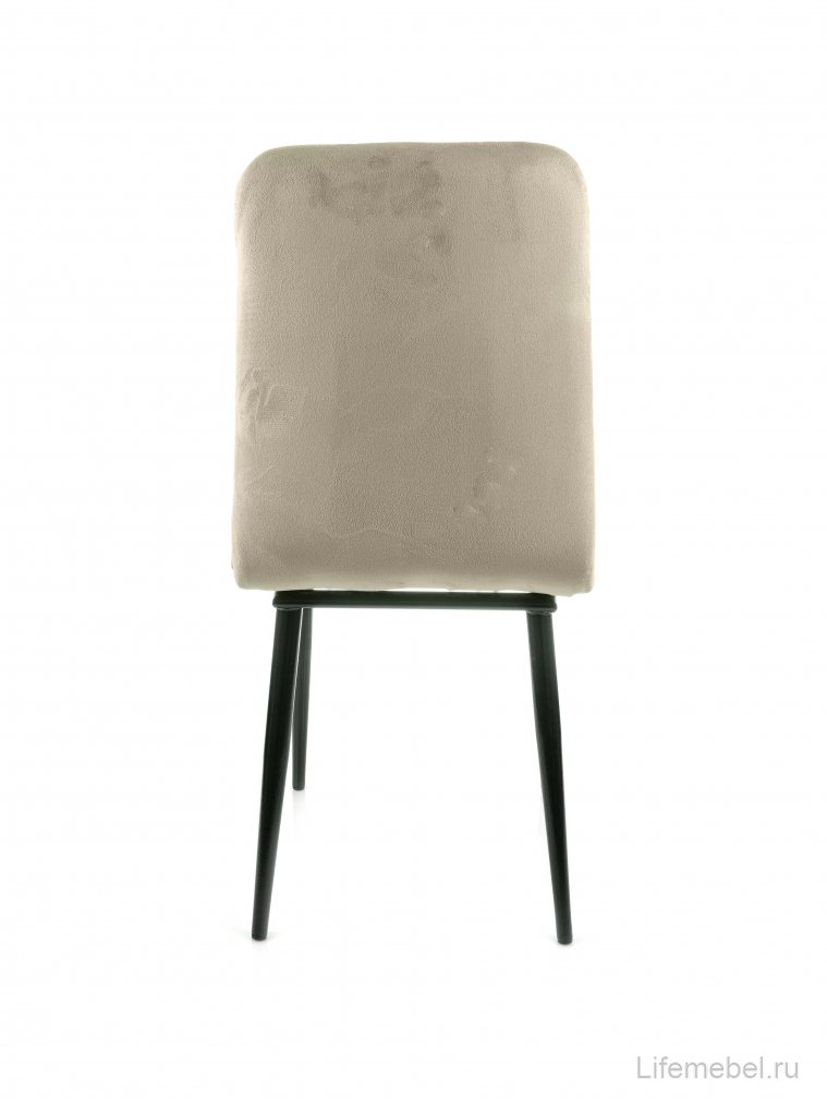 Стул на металлокаркасе Леон классика / бежевый / чёрные ножки