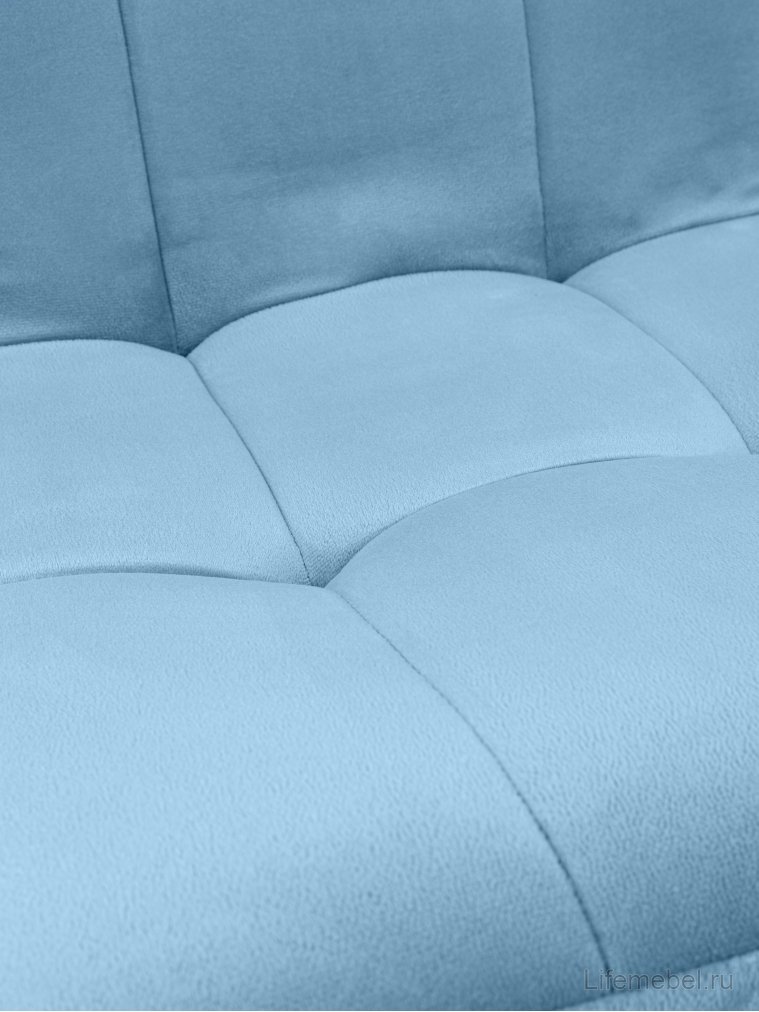 Стул на металлокаркасе Леон классика / небесно-серый / чёрные ножки