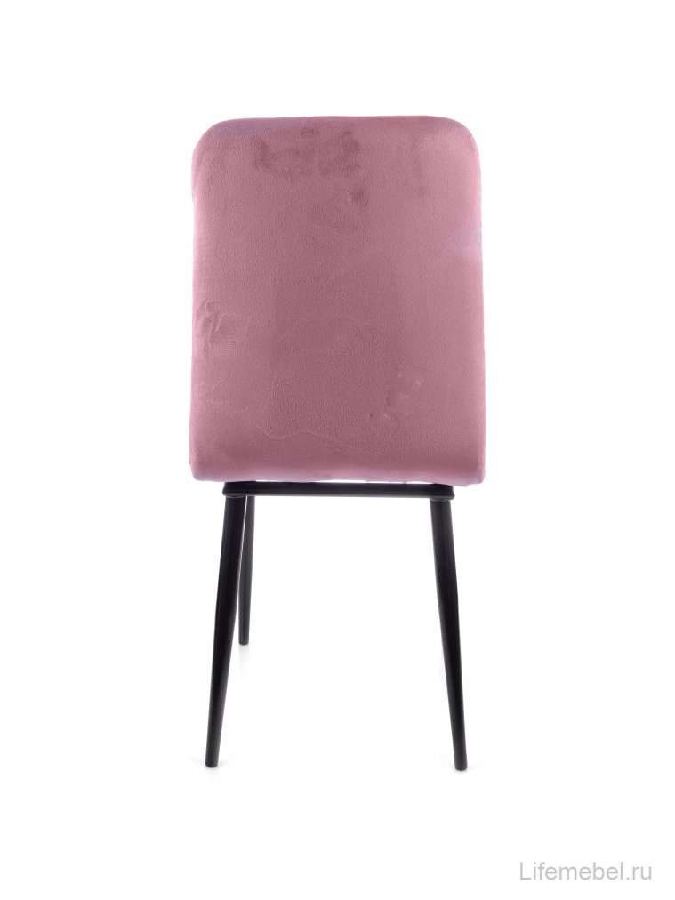 Стул на металлокаркасе Леон классика / пудровый / чёрные ножки