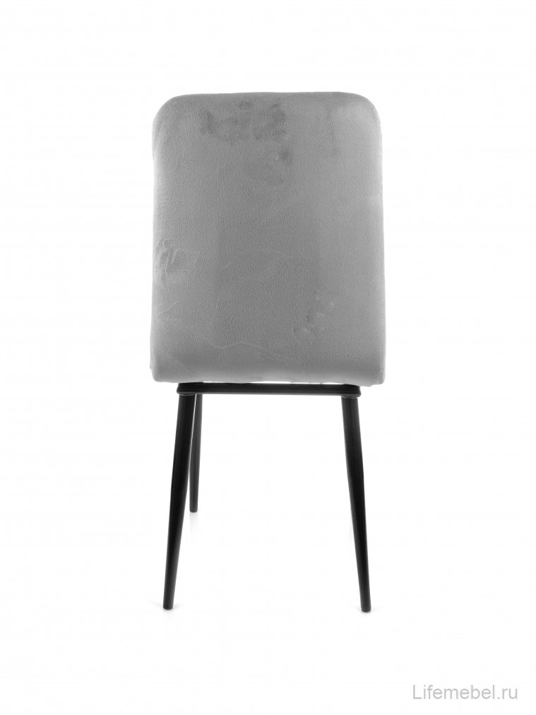 Стул на металлокаркасе Леон классика / серый / чёрные ножки