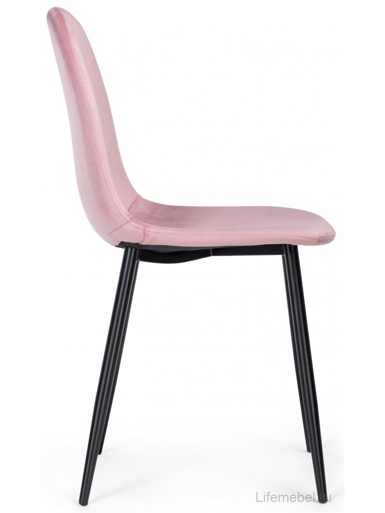 Стул на металлокаркасе Lilu pink / black