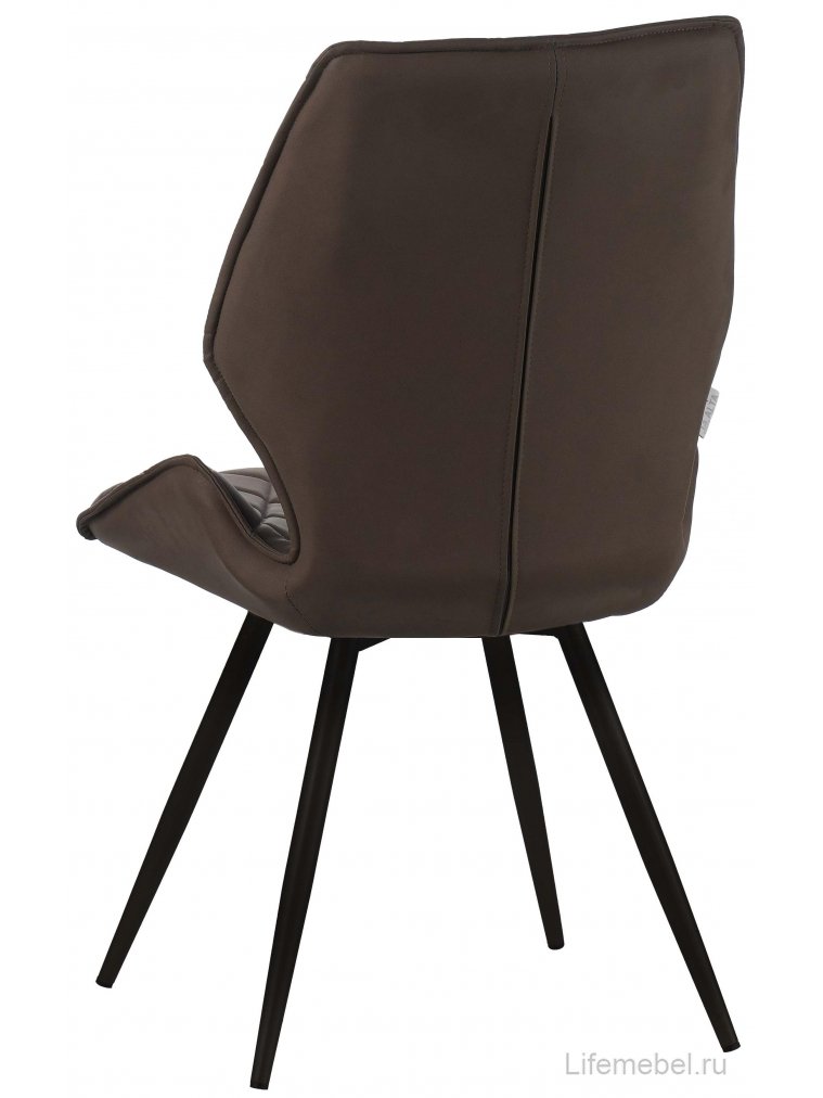 Стул на металлокаркасе Ostin DC231 поворотный темно-бежевая экокожа / черный круглый каркас