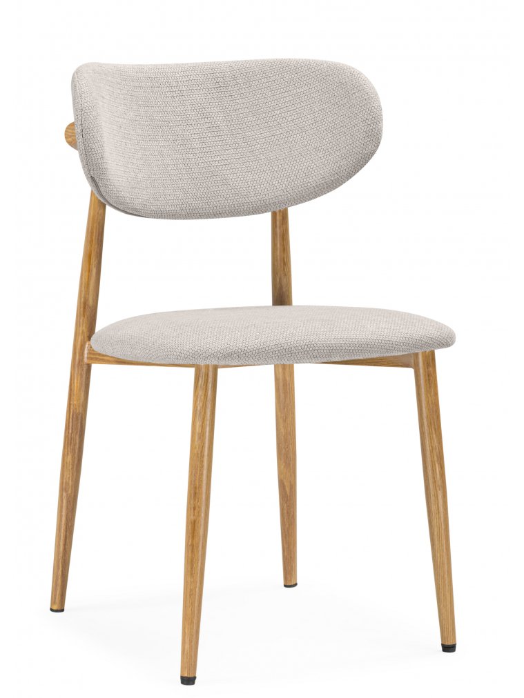 Стул на металлокаркасе Lisbon бежевый / цвет дерева