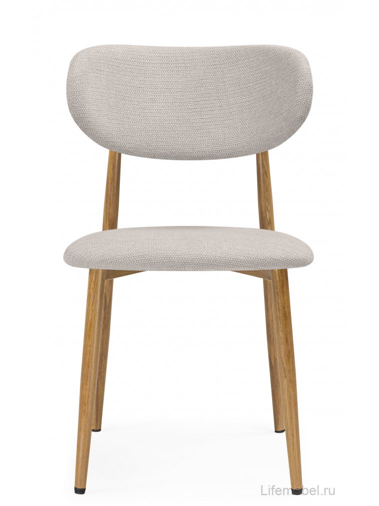 Стул на металлокаркасе Lisbon бежевый / цвет дерева